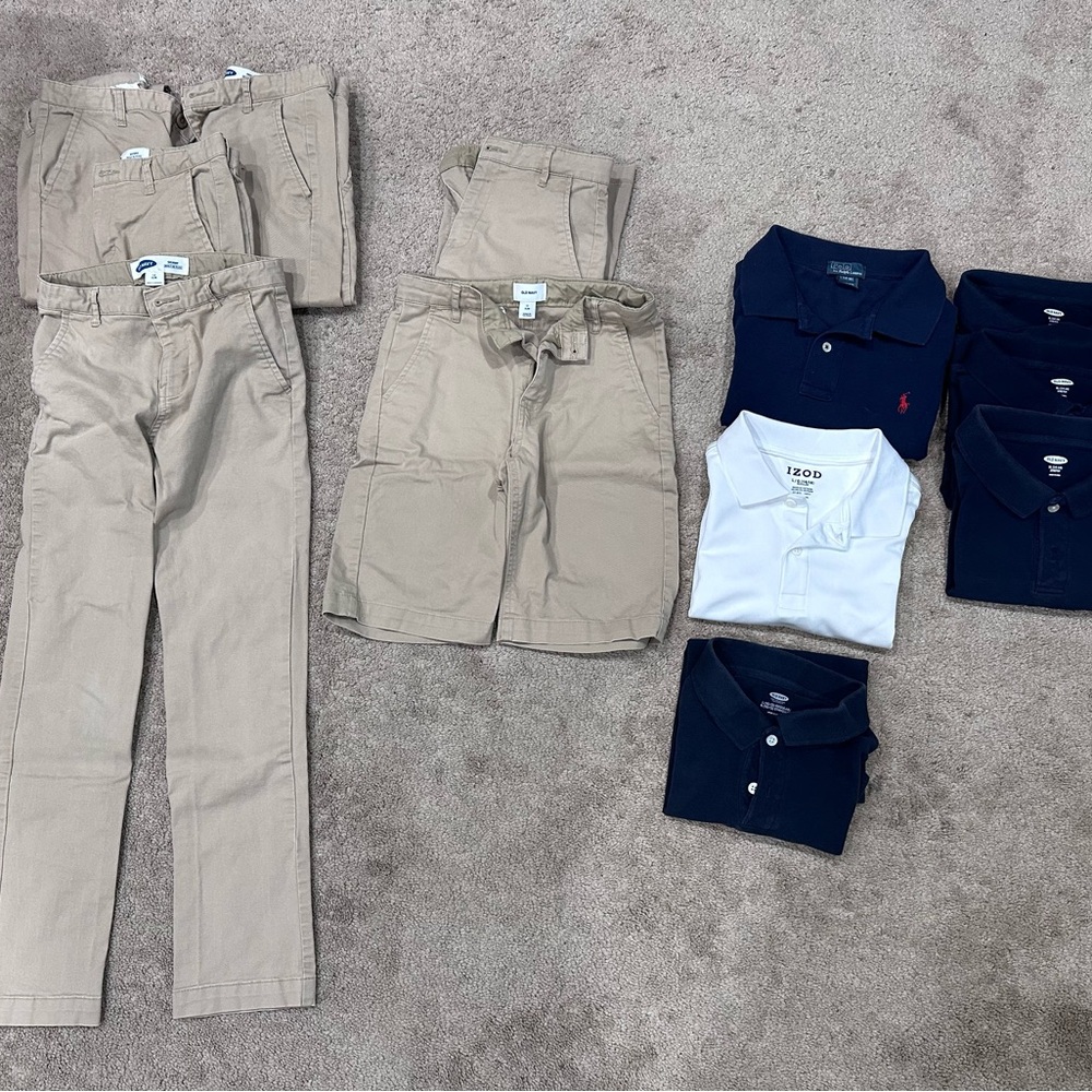 School Uniforms Old Navy Beige Skinny Pants, shorts and polos